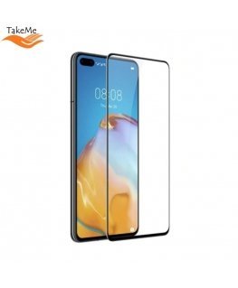 TakeMe HARD Ceramic Pilnas virsmas Aizsargstikls priekš Huawei P40 Melns