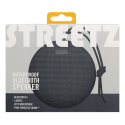 STREETZ waterproof Bluetooth speaker, 5 W, AUX, built-in microphone, black / CM763 STREETZ waterproof Bluetooth speaker, 5 W, AUX, built-in microphone, black / CM763