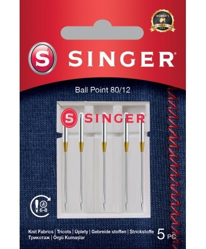 Singer Ball Point Needle 80/12 5PK