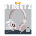 STREETZ headphones with microphone, foldable, 3.5 mm connector, 1.5 m pink HL-W202 STREETZ headphones with microphone, foldable, 3.5 mm connector, 1.5 m pink HL-W202