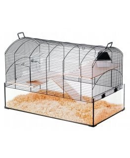 ZOLUX Cage NeoPanas XL klaasist küvetiga, must