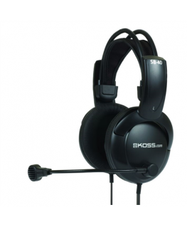 Koss Headphones SB40 with headband / Earplug, 3.5mm (1/8 inch), Microphone, Black,