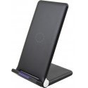 Wave Qi table stand with 15W wireless charging, black