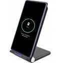 Wave Qi table stand with 15W wireless charging, black