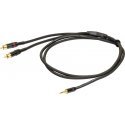 PROEL 3,5mm stereo male - 2 x RCA male, 3m, black PROEL 3,5mm stereo male - 2 x RCA male, 3m, black
