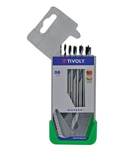 Tivoly Wood drill set (for soft wood and hardwood) Clipster PRO 6pcs Ø2-8mm – 3