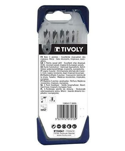 Tivoly Wood drill set (for soft wood and hardwood) Clipster PRO 6pcs Ø2-8mm – 4
