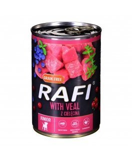 Dolina Noteci Rafi Junior Pate vasikaliha, jõhvika ja mustikaga - märg koeratoit 400 g