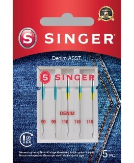 Singer size 90/110 denim needle, 5 pcs