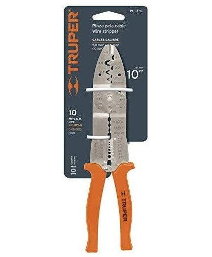 Truper Cable stripping, cutting and crimping pliers 25.4 cm 17358 – 6