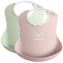Baby Bjorn BABYBJÖRN soft bibs 2pcs. Powder Green / Powder Pink