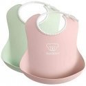 Baby Bjorn BABYBJÖRN soft bibs 2pcs. Powder Green / Powder Pink