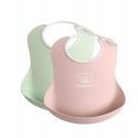 Baby Bjorn BABYBJÖRN soft bibs 2pcs. Powder Green / Powder Pink Baby Bjorn BABYBJÖRN soft bibs 2pcs. Powder Green / Powder Pink