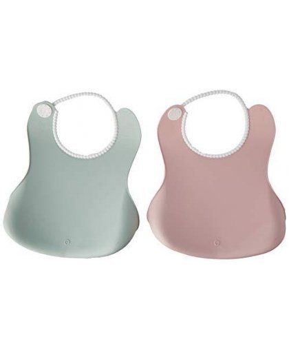 Baby Bjorn BABYBJÖRN soft bibs 2pcs. Powder Green / Powder Pink – 9