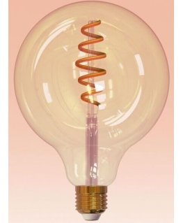 Airam Smart Globe 125 smart lamp, E27, amber, 350lm, 1800-3000K, WiFi