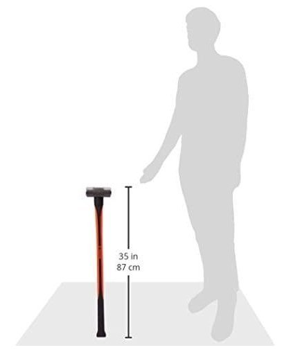 Truper Hammer octagonal double head. 91cm long, 2.7 kg weight. Glass plastic handle 19884 – 3