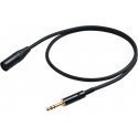 PROEL 6,3mm stereo male - XLR male, 2m, black