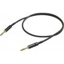 PROEL 6,3mm stereo male - 6,3mm stereo male, 2m, black PROEL 6,3mm stereo male - 6,3mm stereo male, 2m, black