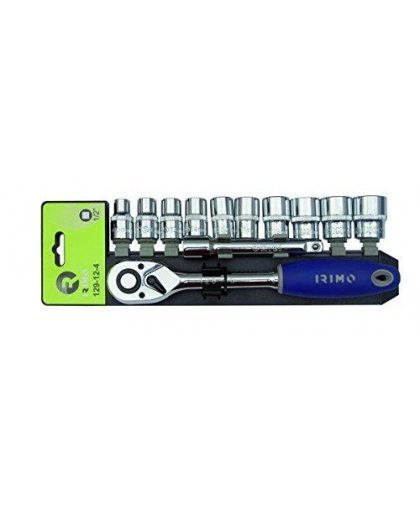 Ratchet 1/2 "and head set with extension 125mm.10-24mm, 12 pcs Irimo – 3
