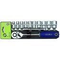 Ratchet 1/2 "and head set with extension 125mm.10-24mm, 12 pcs Irimo Ratchet 1/2 "and head set with extension 125mm.10-24mm, 12 pcs Irimo