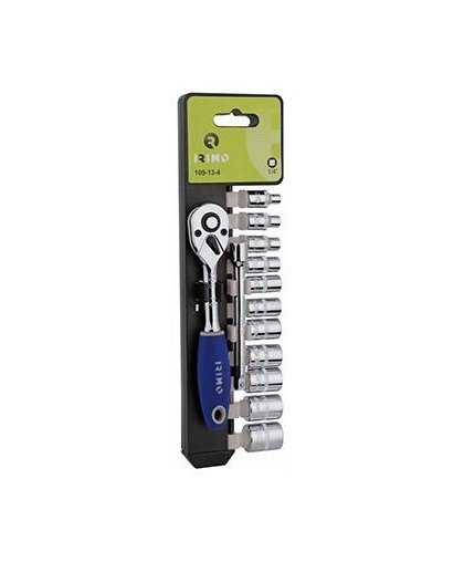 Ratchet with heads 4-14mm + extension 1/4 "12 pcs Irimo