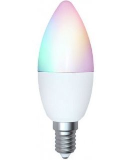 Airam Smart Home candle lamp, E14, opal, 470 lm, RGBW, WiFi