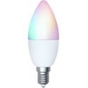 Airam Smart Home candle lamp, E14, opal, 470 lm, RGBW, WiFi Airam Smart Home candle lamp, E14, opal, 470 lm, RGBW, WiFi