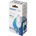 Airam Smart Home candle lamp, E14, opal, 470 lm, RGBW, WiFi Airam Smart Home candle lamp, E14, opal, 470 lm, RGBW, WiFi