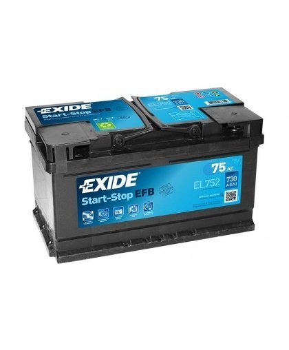 EXIDE EL752 EFB 75Ah 730A (EN) 12V akumuliatorius – 2