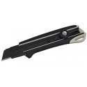 Sustiprintas gumuotas peilis laužomomis 25mm geležtėmis, fiksuojasi ratuko pagalba Tajima DORA Juodas blade Sustiprintas gumuotas peilis laužomomis 25mm geležtėmis, fiksuojasi ratuko pagalba Tajima DORA Juodas blade