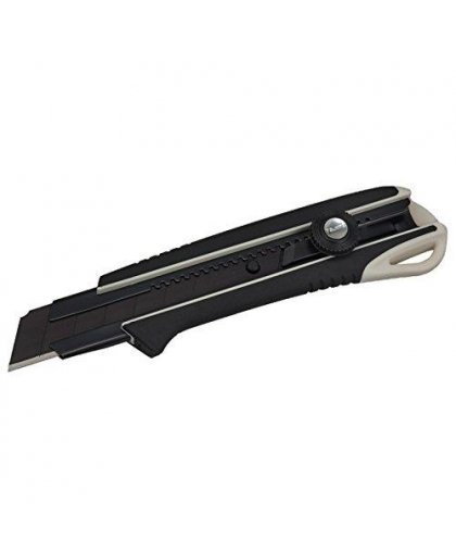 Sustiprintas gumuotas peilis laužomomis 25mm geležtėmis, fiksuojasi ratuko pagalba Tajima DORA Juodas blade – 6