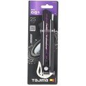 Sustiprintas gumuotas peilis laužomomis 25mm geležtėmis, fiksuojasi ratuko pagalba Tajima DORA Juodas blade Sustiprintas gumuotas peilis laužomomis 25mm geležtėmis, fiksuojasi ratuko pagalba Tajima DORA Juodas blade