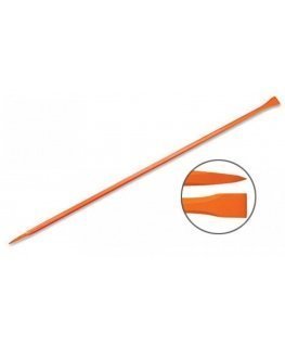 Truper San Angelo straight crowbar 3.9kg, 22x1250mm. One end is pointed, the other 40mm wide flat. Hexagonal bar, hardened steel