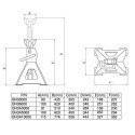 Bahco Support stands 1 pc. (2pcs.) Max. 3T 288-425 mm Bahco Support stands 1 pc. (2pcs.) Max. 3T 288-425 mm