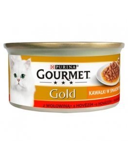 PURINA Gourmet Gold Sauce Delight Beef - mitrā kaķu barība - 85 g