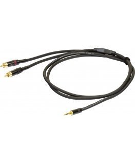 PROEL 3.5mm stereo male - 2 x RCA male, 1.5m, black