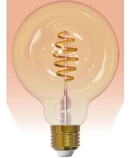 Airam Smart Home Globe 95 smart lamp, E27, amber, 350lm, 1800-3000K, WiFi