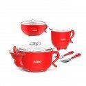 Neno Mucca Bowls Set And Cutlery With Function Of Maintaining Or Cooling Temperature Of Dish Neno Mucca Bowls Set And Cutlery With Function Of Maintaining Or Cooling Temperature Of Dish
