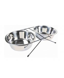 TRIXIE 24832 Dog Pet kombinētais padevējs un dzirdinātājs 2x0,75 l
