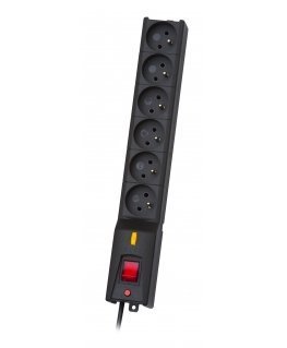 Lestar Surge protection LX 610, 1L, 1.5m, black