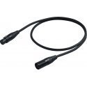 PROEL microphone cable, 0.5m, black PROEL microphone cable, 0.5m, black