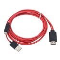 RoGer 4K 30Hz Ultra HD microUSB to HDMI 2m Cable Raudona (EU Blister) RoGer 4K 30Hz Ultra HD microUSB to HDMI 2m Cable Raudona (EU Blister)