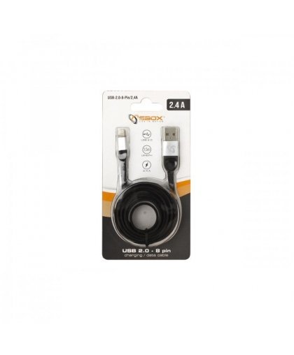 Sbox USB 2.0-8-Pin/2.4A black/silver – 2
