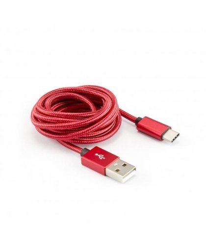 Sbox USB-Type-C M/M 1.5m CTYPE-1.5R strawberry red