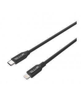 Tellur Data cable, Apple MFI Certified, Type-C to Lightning, 1m black