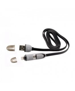Sbox USB-Micro USB+IPH.5 M/M 1M black 2IN1B