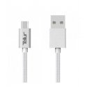 Tellur Data cable, USB to Micro USB, Nylon Braided, 1m silver Tellur Data cable, USB to Micro USB, Nylon Braided, 1m silver