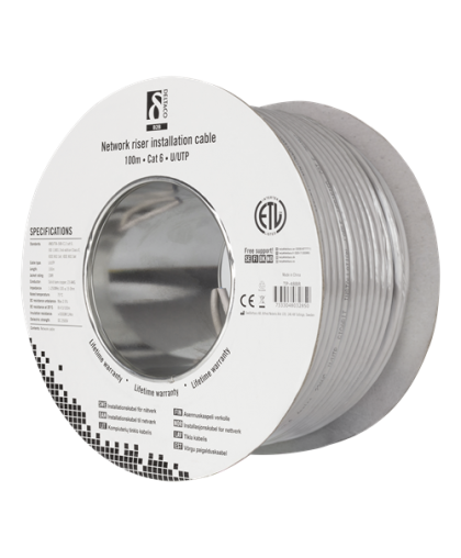 Deltaco Cable DELTACO U/UTP Cat6, 100m