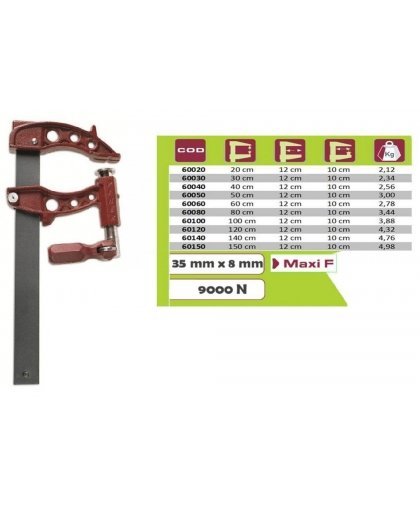 Piher Clamps MAXI F 20cm, mouth depth 12cm, max 9000N – 4
