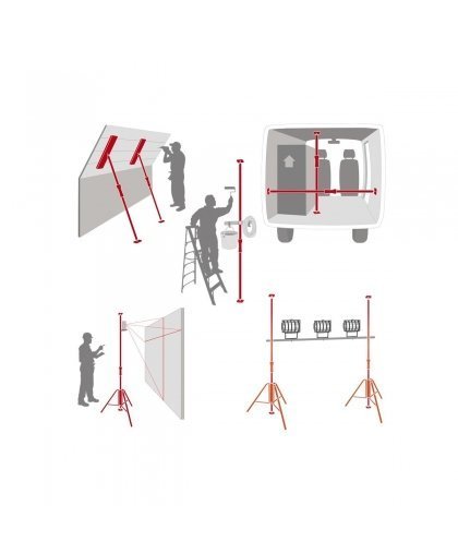 Piher Telescopic support Multi-prop P3 155-290cm. Max 300 / 450kg – 7
